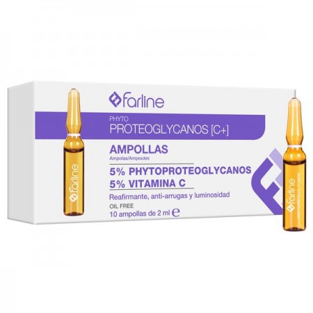 FARLINE 5 AMPOLLAS PHYTOPROTEOGLYCANOS + 5 AMPOLLAS VITAMINA C 2 ML