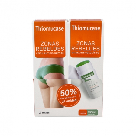 THIOMUCASE ZONAS REBELDES ANTICELULITICO PACK 2 STICK 75 ML -BAJA-