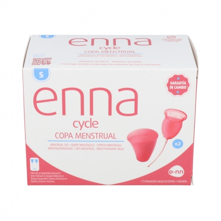ENNA EASY COPA MENSTRUAL PACK 2 COPAS TALLA S + CAJA ESTERILIZADORA