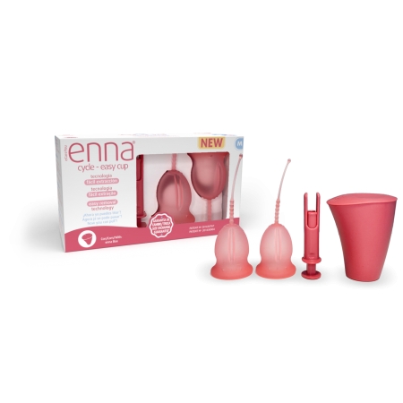 ENNA EASY COPA MENSTRUAL PACK 2 COPAS TALLA M + CAJA ESTERILIZADORA + APLICADOR