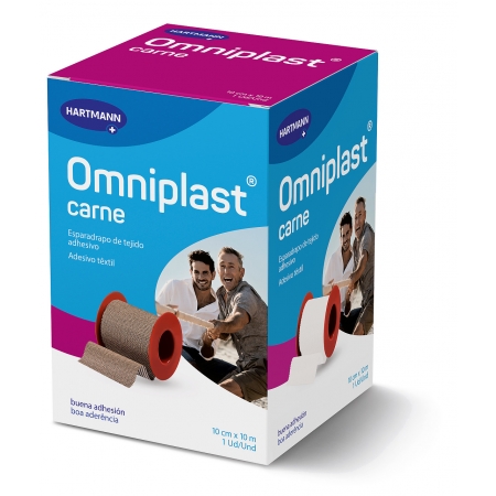 OMNIPLAST ESPARADRAPO HIPOALERGICO TEJIDO RESISTENTE 10 M  X 10 CM COLOR CARNE