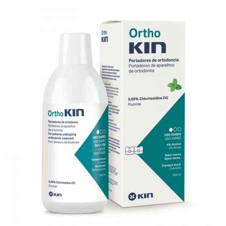 ORTHOKIN ENJUAGUE BUCAL 500 ML SABOR FRESA MENTOLADA