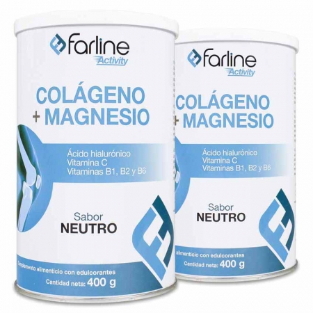 FARLINE DUPLO COLAGENO+MAGNESIO NEUTRO 2X400 G.