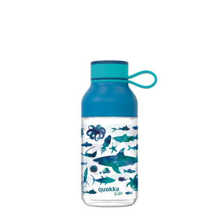 QUOKKA KIDS ICE BOTELLA CON COLGADOR MUNDO MARINO 430 ML
