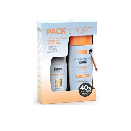 ISDIN PACK SPORT SPF50 FUSION GEL 100 ML + FUSION WATER MAGIC SPF50 50 ML