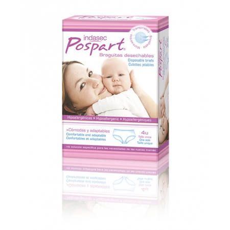 INDASEC POSPART 4 BRAGUITAS DESECHABLES TALLA UNICA