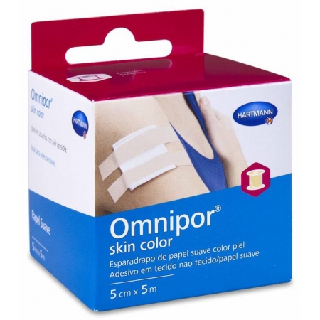 OMNIPOR SKIN COLOR ESPARADRAPO HIPOALERGICO 1 UNIDAD 5 M X 5 CM