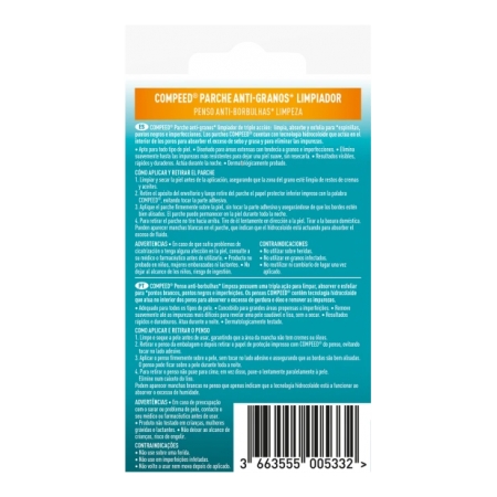 COMPEED PARCHE ANTI-GRANOS LIMPIADOR NOCHE 7 UNIDADES