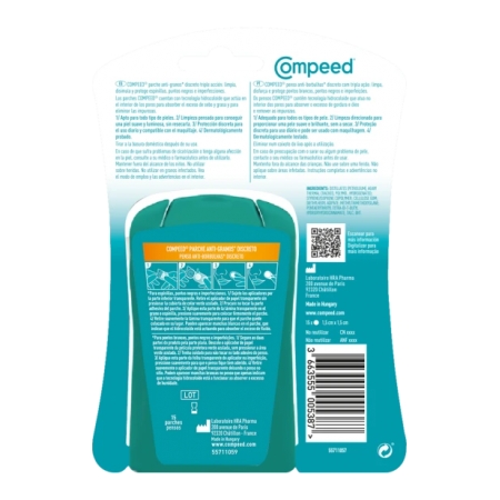 COMPEED 15 PARCHES ANTI-GRANOS DISCRETO TRIPLE ACCION