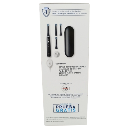 ORAL-B IO6 CEPILLO DENTAL ELECTRICO NEGRO CON 4 RECAMBIOS + FUNDA VIAJE