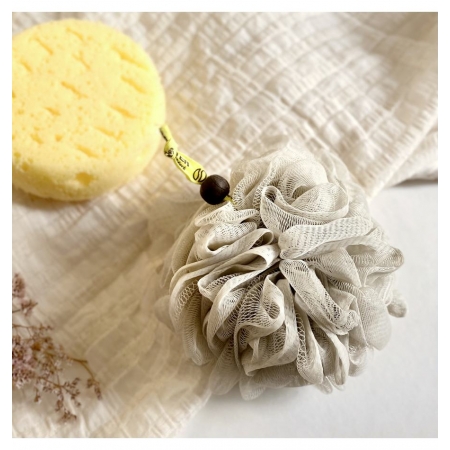 BETER ESPONJA DE BAÑO DE MALLA NYLON RECICLADO COFFEE O´CLOCK 1 UNIDAD