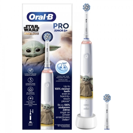 ORAL-B JUNIOR PRO3 CEPILLO DENTAL ELECTRICO RECARGABLE  +6 BOX STAR WARS