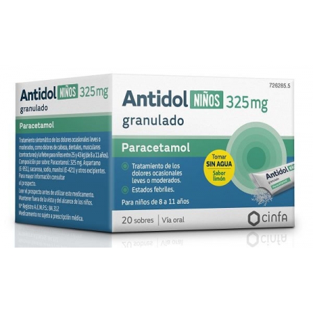 ANTIDOL NIÑOS 325 MG 20 SOBRES GRANULADO ORAL -BAJA-