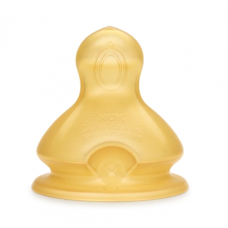 NUK FIRST CHOICE+ 2 TETINAS DE LATEX ANTICOLICO TALLA M 6-18 MESES