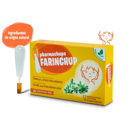 PHARMACHUPS FARINCHUP 12 PASTILLAS SABOR NARANJA