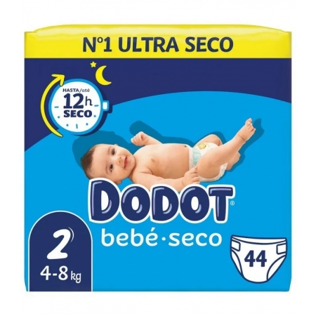 DODOT BEBE SECO (AZUL) 44 PAÑALES T-2 4-8 KG
