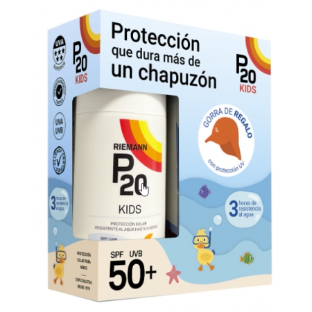 P20 SPF50+ PROTECTOR SOLAR NIÑOS 200 ML + GORRA CON PROTECCION UV DE REGALO