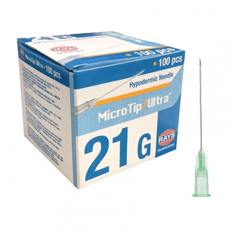 AGUJA 0.80 X 25 MM 21G (VERDE CORTA)