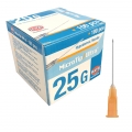 AGUJA 0.50 X 16 MM 25G (NARANJA CORTO)