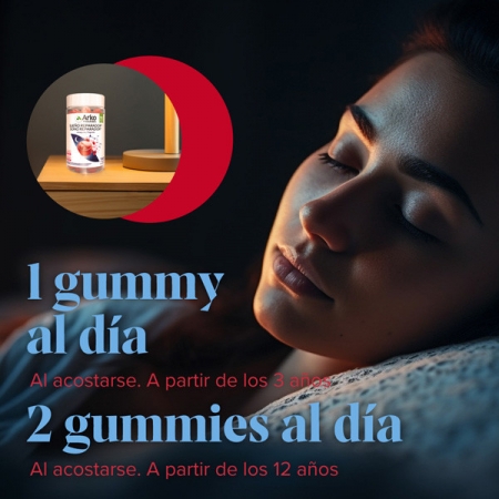 ARKOGUMMIES AMAPOLA SUEÑO REPARADOR 60 CARAMELOS DE GOMA SABOR FRAMBUESA