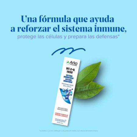ARKOPHARMA VITAMINA C + D3 + ZINC 1000 40 COMPRIMIDOS EFERVESCENTES