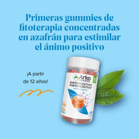 ARKOGUMMIES AZAFRAN ANIMO POSITIVO 60 CARAMELOS DE GOMA SABOR NARANJA