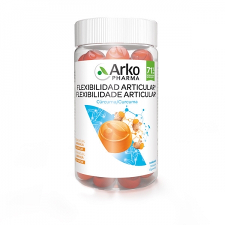 ARKOGUMMIES CURCUMA FLEXIBILIDAD Y MOVILIDAD ARTICULAR 60 CARAMELOS DE GOMA SABOR NARANJA