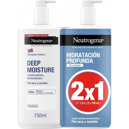 NEUTROGENA HIDRATACION PROFUNDA PIEL SENSIBLE DUPLO 2X750 ML