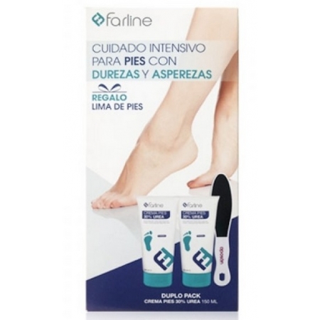 FARLINE DUPLO CREMA PIES 30% UREA 2X150 ML + LIMA PIES DE REGALO