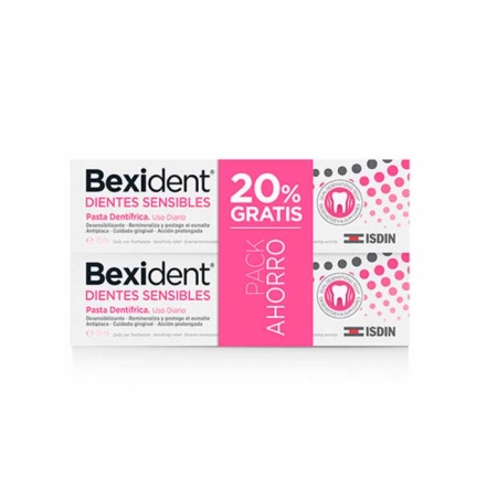 BEXIDENT DIENTES SENSIBLES DUPLO PASTA DENTÍFRICA 2 X 75 ML