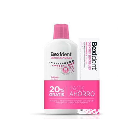 BEXIDENT DIENTES SENSIBLES PACK COLUTORIO 500 ML + PASTA DENTIFRICA 75 ML