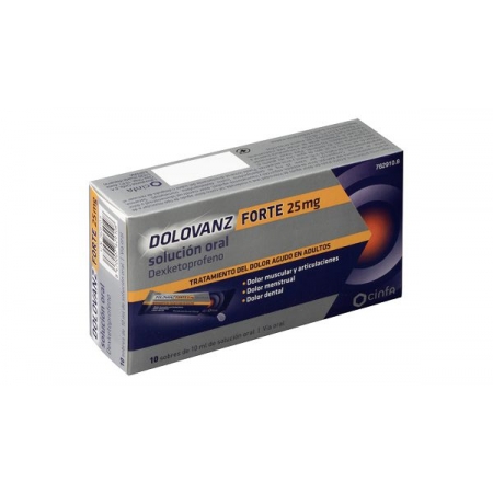 DOLOVANZ FORTE 25 MG 10 SOBRES SOLUCION ORAL