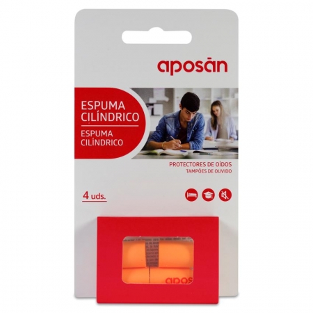 APOSAN 4 TAPONES DE ESPUMA CILINDRICOS TALLA UNICA