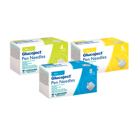 GLUCOJECT PEN NEEDLES 31G 5 MM 100 U