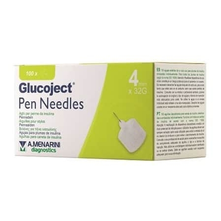 GLUCOJECT PEN 100 AGUJAS 32G 4MM