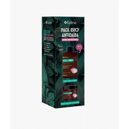 FARLINE PACK BIO ANTICAIDA CAPILAR CHAMPU CEBOLLA 300 ML + MASCARILLA CEBOLLA 200 ML