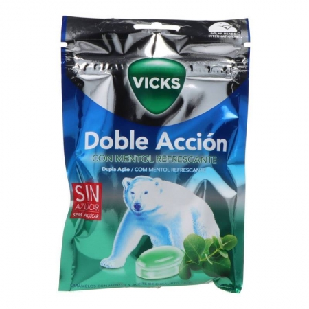 VICKS PRAIMS CARAMELOS DOBLE ACCION SIN AZUCAR BOLSA 72 G