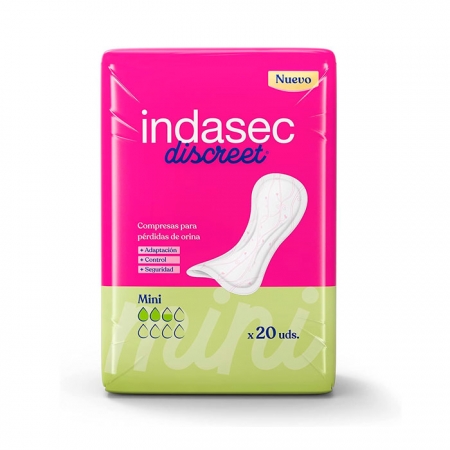 INDASEC DISCREET MINI 20 COMPRESAS PERDIDAS LEVES