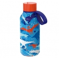 QUOKKA KIDS BOTELLA ACERO INOXIDABLE CON COLGADOR SOLID DINOSAURIOS 330 ML