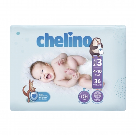 CHELINO 36 PAÑALES INFANTILES T.3 4-10KG