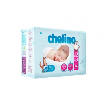 CHELINO 28 PAÑALES INFANTILES T.2 3-6 KG