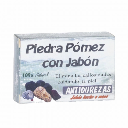 PIEDRA PÓMEZ CON JABÓN 100% NATURAL ANTIDUREZAS GALIFARMA 125 G