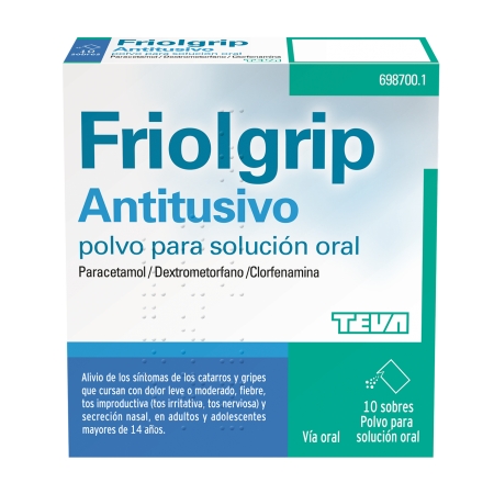 FRIOLGRIP ANTITUSIVO 10 SOBRES POLVO PARA SOLUCION ORAL