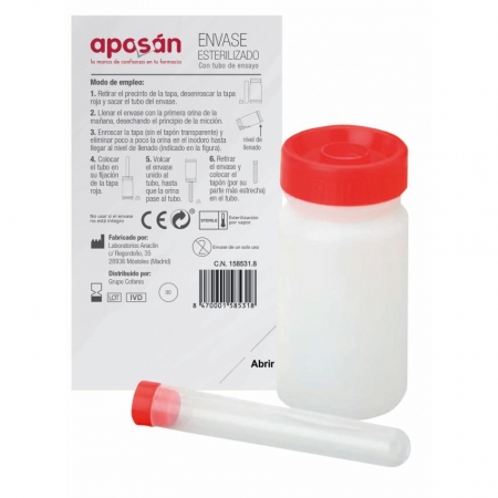 APOSAN ENVASE DE RECOGIDA DE ORINA 1 UNIDAD + TUBO DE ENSAYO