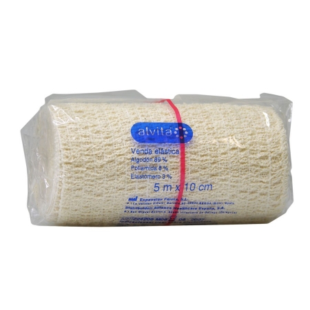 ALVITA VENDA DE GASA ELASTICA 5 M X 10 CM