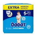 DODOT BEBE SECO EXTRA 56 PAÑALES INFANTILES TALLA 5+ 12-17 KG