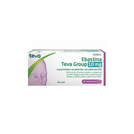 EBASTINA TEVA GROUP EFG 10 MG 20 COMPRIMIDOS RECUBIERTOS