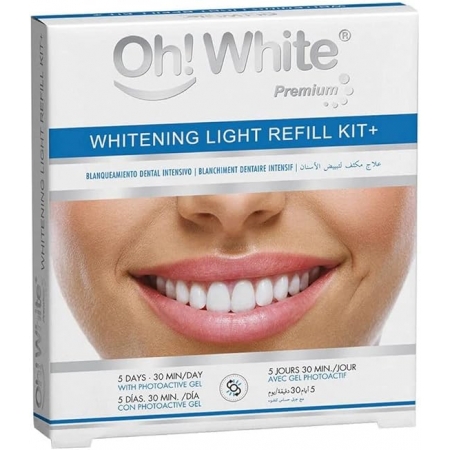 OH! WHITE PREMIUM WHITENING LIGHT REFILL + BLANQUEAMIENTO DENTAL INTENSIVO KIT 5 DIAS
