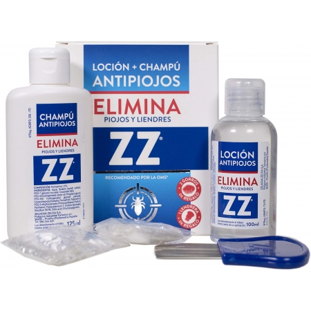 ZZ PACK ANTIPIOJOS LOCION 100 ML + CHAMPU 125 ML + REGALO DE LENDRERA Y 2 GORROS