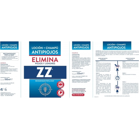 ZZ PACK ANTIPIOJOS LOCION 100 ML + CHAMPU 125 ML + REGALO DE LENDRERA Y 2 GORROS